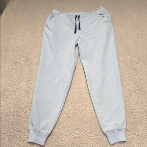 Figs Mens Tansen Light Blue Sweatpants with Elastic Cuffs Tapered Legs  Size M